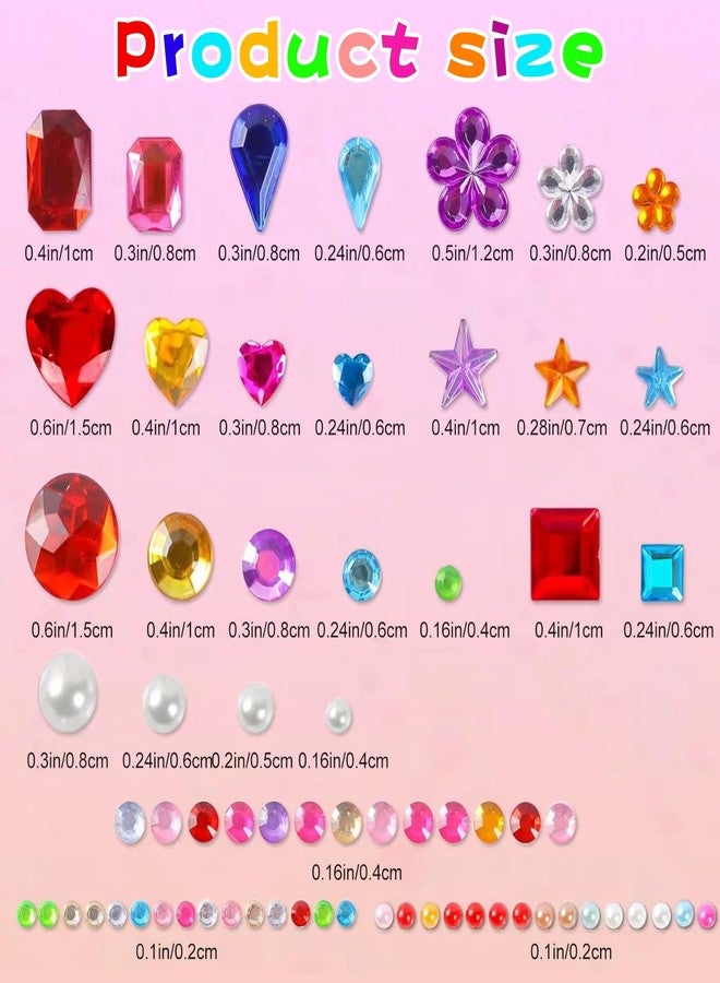 OHOME 3000 PCS Gem Stickers - Self Adhesive Scrapbook Supplies | Rhinestones for Crafts Supplies,Small Earrings Face Nail Jewels for Kids - Face Gems Body Glitter Hair Jewelry for Women,Valentines Gifts - Image 2